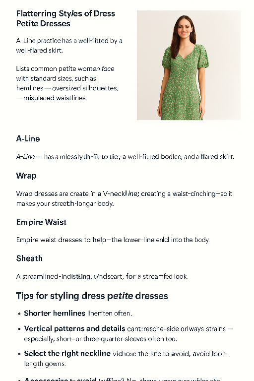 Dress Petite Dresses: The Complete Guide for Short and Stylish Women