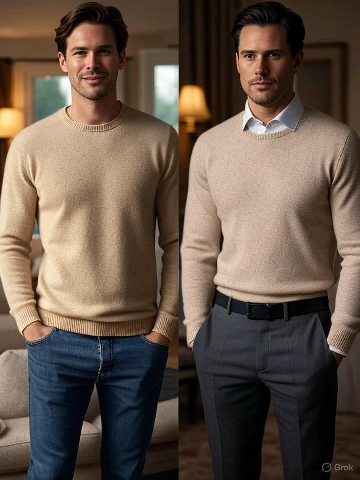 Shop Beige Cashmere Mens Sweater: Top Picks for Style and Comfort in 2025